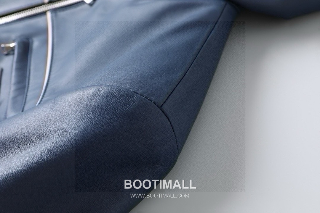 Prada SS26 Sheepskin Leather Baseball Jacket 프라다 SS26 양가죽 베이스볼 레더 재킷 4