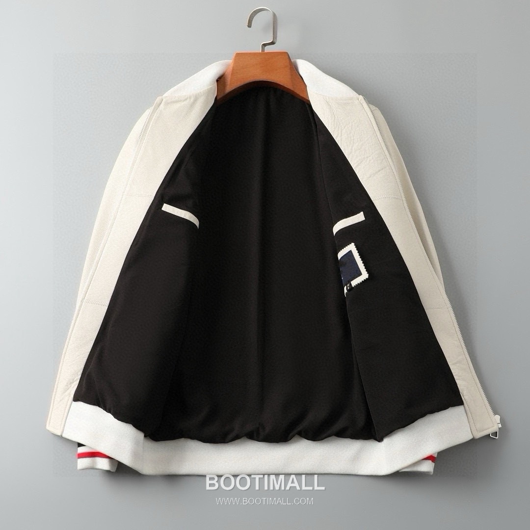 Thom Browne 2026 Leather Bomber Goatskin White 톰브라운 2026 레더 봄버 염소가죽 화이트 3