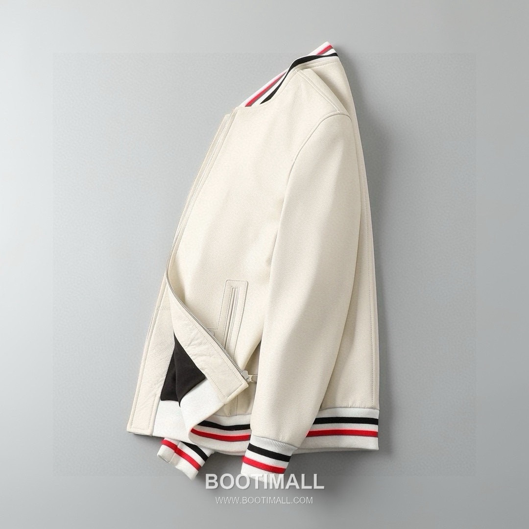 Thom Browne 2026 Leather Bomber Goatskin White 톰브라운 2026 레더 봄버 염소가죽 화이트 9