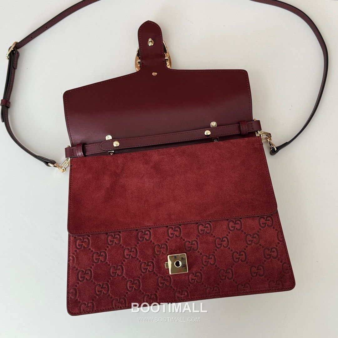 Gucci Embossed Velvet Leather Shoulder Bag 813399 구찌 엠보싱 벨벳 레더 숄더백 29.5cm 8