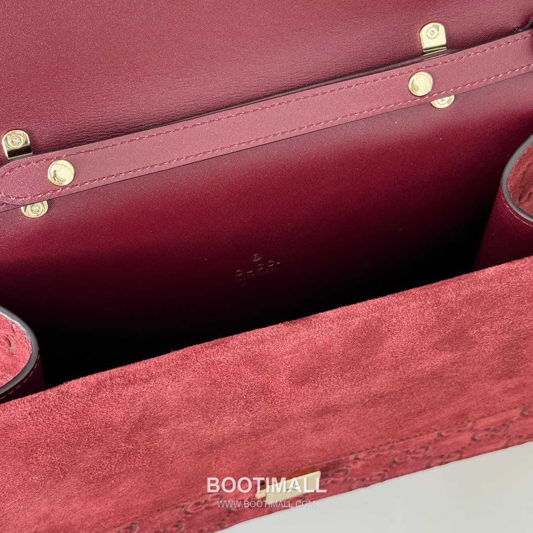 Gucci Embossed Velvet Leather Shoulder Bag 813399 구찌 엠보싱 벨벳 레더 숄더백 29.5cm 9