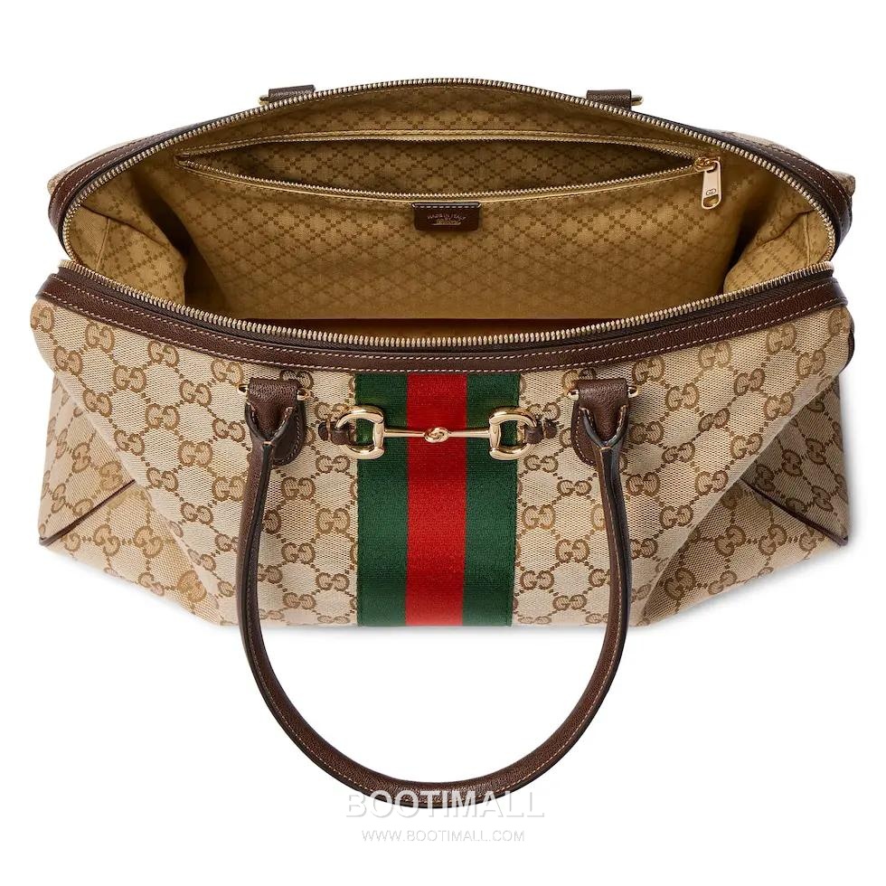 Gucci Beatrix GG Canvas with Leather Trim Beige Shoulder Bag 구찌 베아트릭스 GG 캔버스 레더 트림 베이지 숄더백 39cm 6