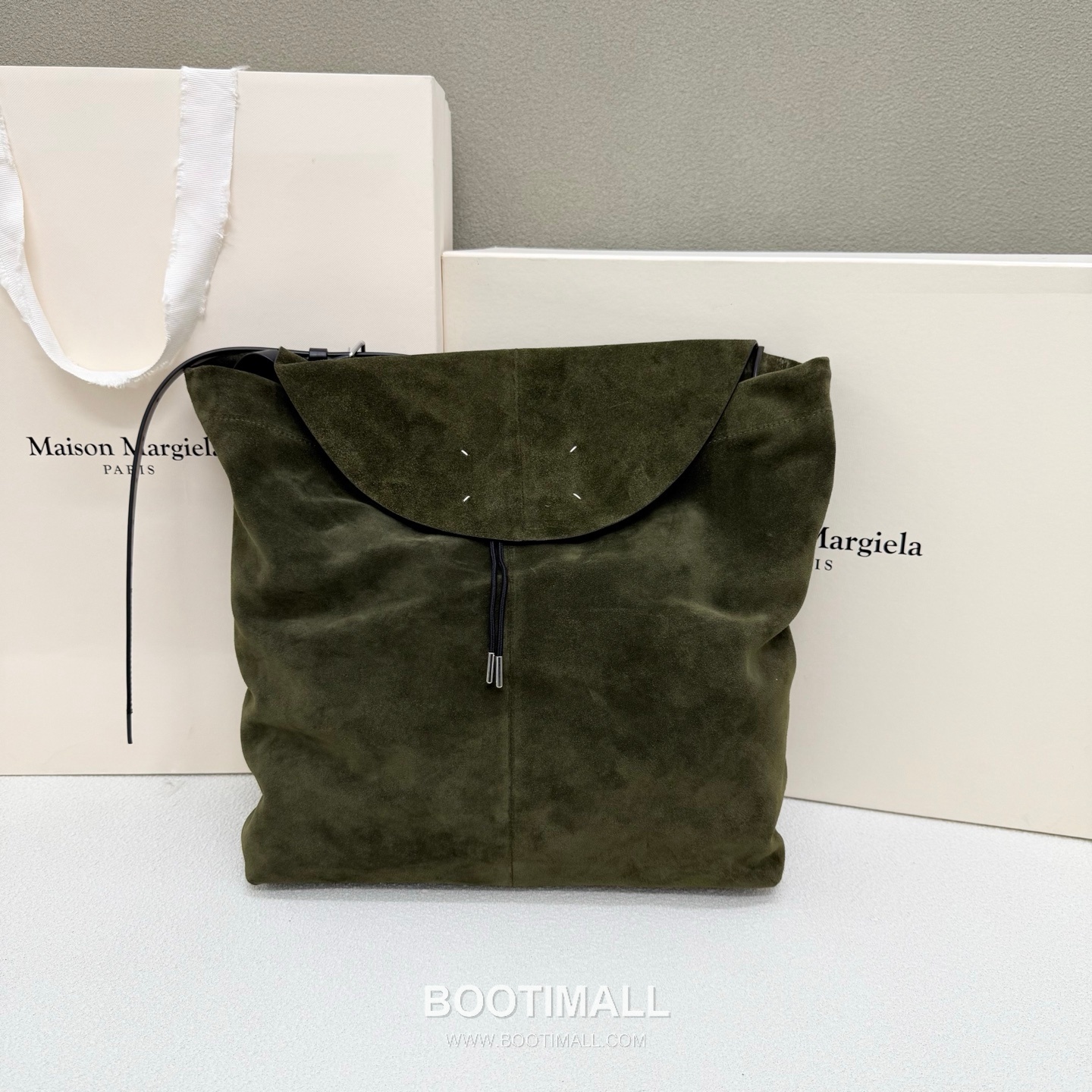 Maison Margiela Belt Bag Suede Leather Green Hobo 메종 마르지엘라 벨트 백 0026 스웨이드 레더 그린 호보백 38cm 1