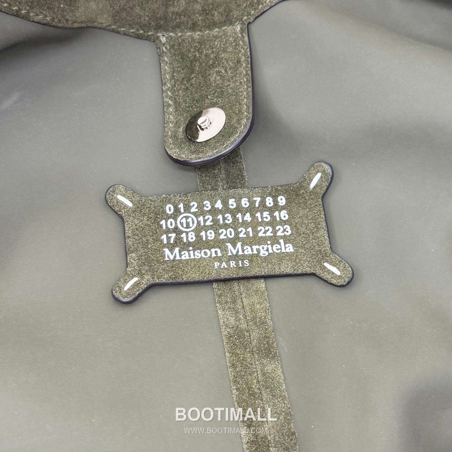 Maison Margiela Oversized Shopping Suede Leather Green Tote Bag 메종 마르지엘라 오버사이즈 쇼핑 스웨이드 레더 그린 토트백 38cm 8