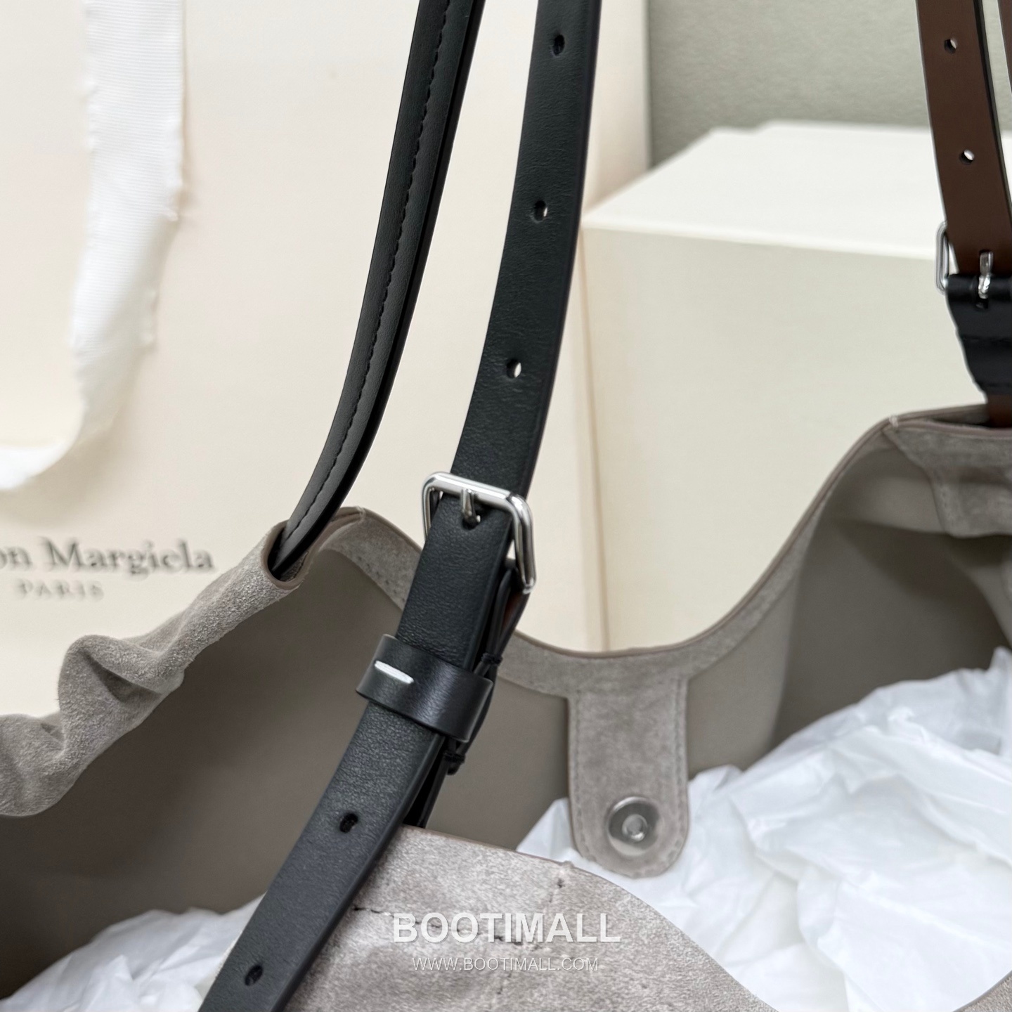 Maison Margiela Oversized Shopping Suede Leather Green Tote Bag 메종 마르지엘라 오버사이즈 쇼핑 스웨이드 레더 그린 토트백 38cm 6