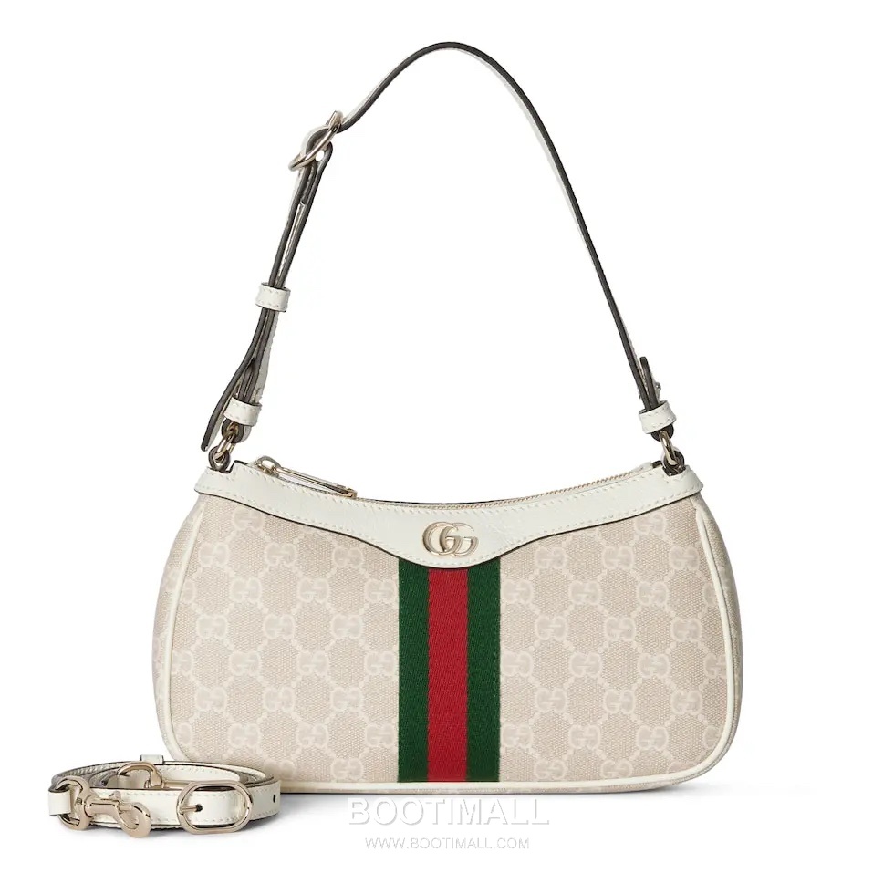 Gucci Ophidia GG Small Coated Fabric Beige Shoulder Bag 구찌 오피디아 GG 스몰 코팅 패브릭 베이지 숄더백 26cm 1
