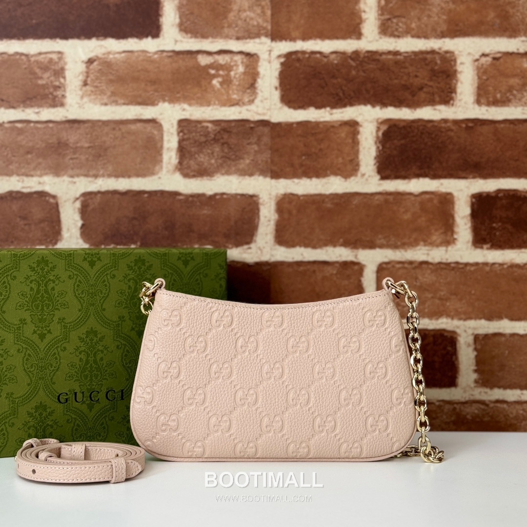 Gucci Pink Grain Leather Clutch Bag 815278 구찌 핑크 그레인 레더 클러치백 20cm 1