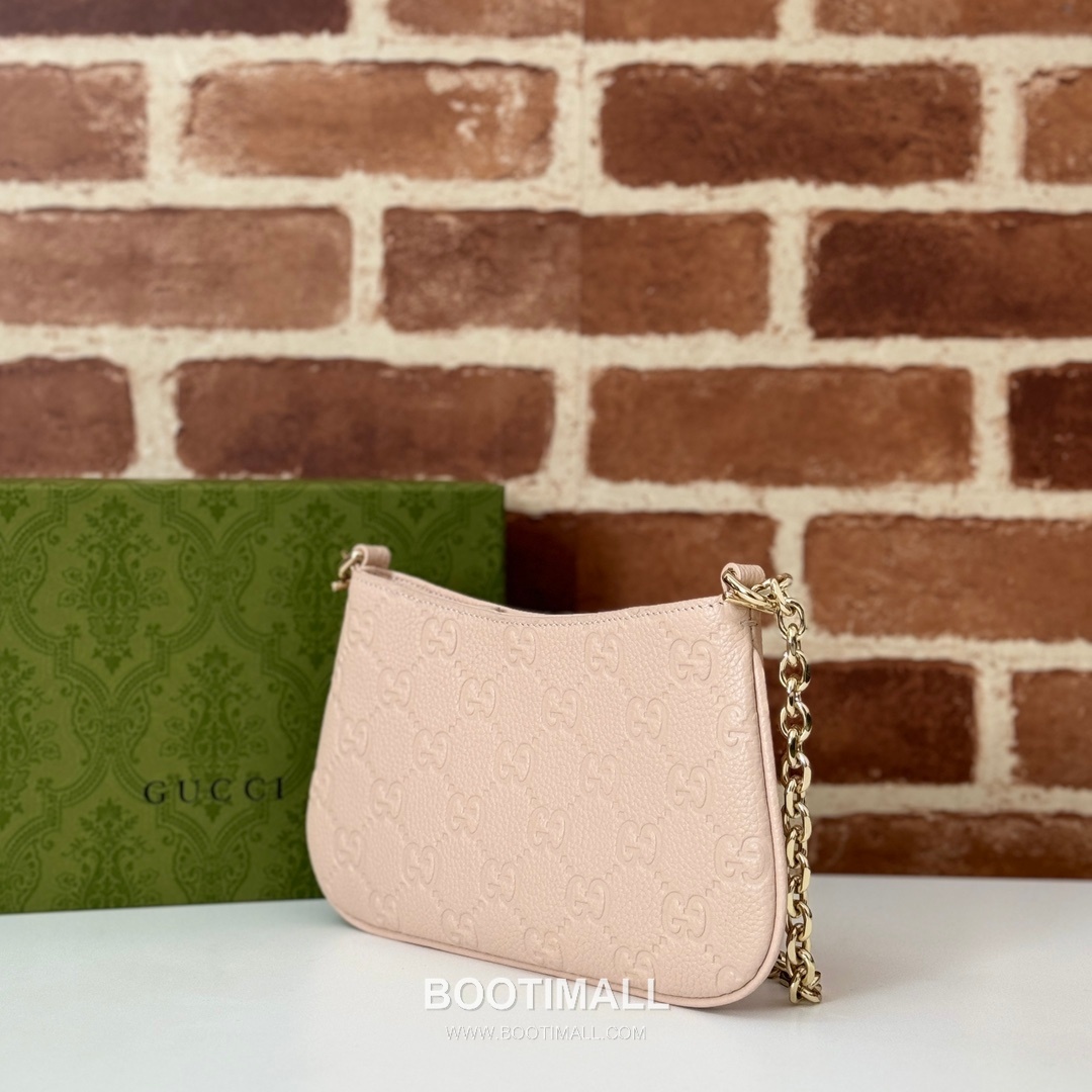 Gucci Pink Grain Leather Clutch Bag 815278 구찌 핑크 그레인 레더 클러치백 20cm 2