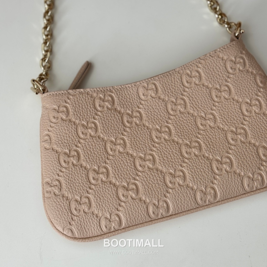 Gucci Pink Grain Leather Clutch Bag 815278 구찌 핑크 그레인 레더 클러치백 20cm 5