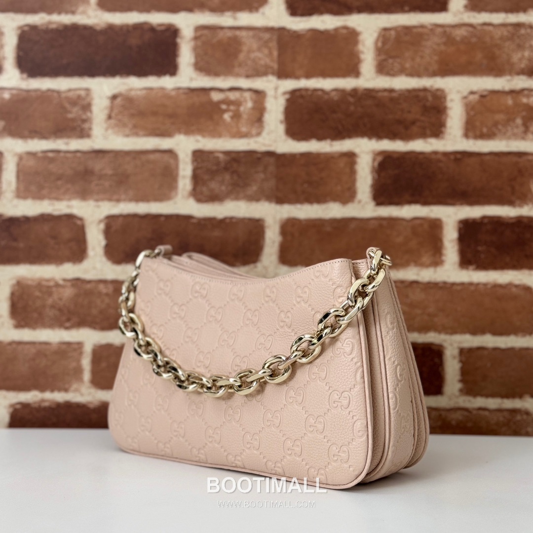 Gucci Pink Grain Leather Shoulder Bag 815263 구찌 핑크 그레인 레더 숄더백 29cm 2