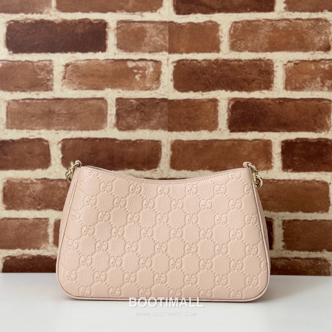 Gucci Pink Grain Leather Shoulder Bag 815263 구찌 핑크 그레인 레더 숄더백 29cm 3