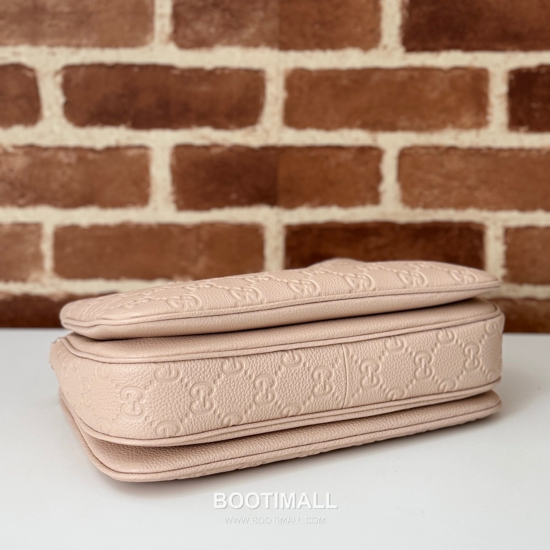 Gucci Pink Grain Leather Shoulder Bag 815263 구찌 핑크 그레인 레더 숄더백 29cm 4