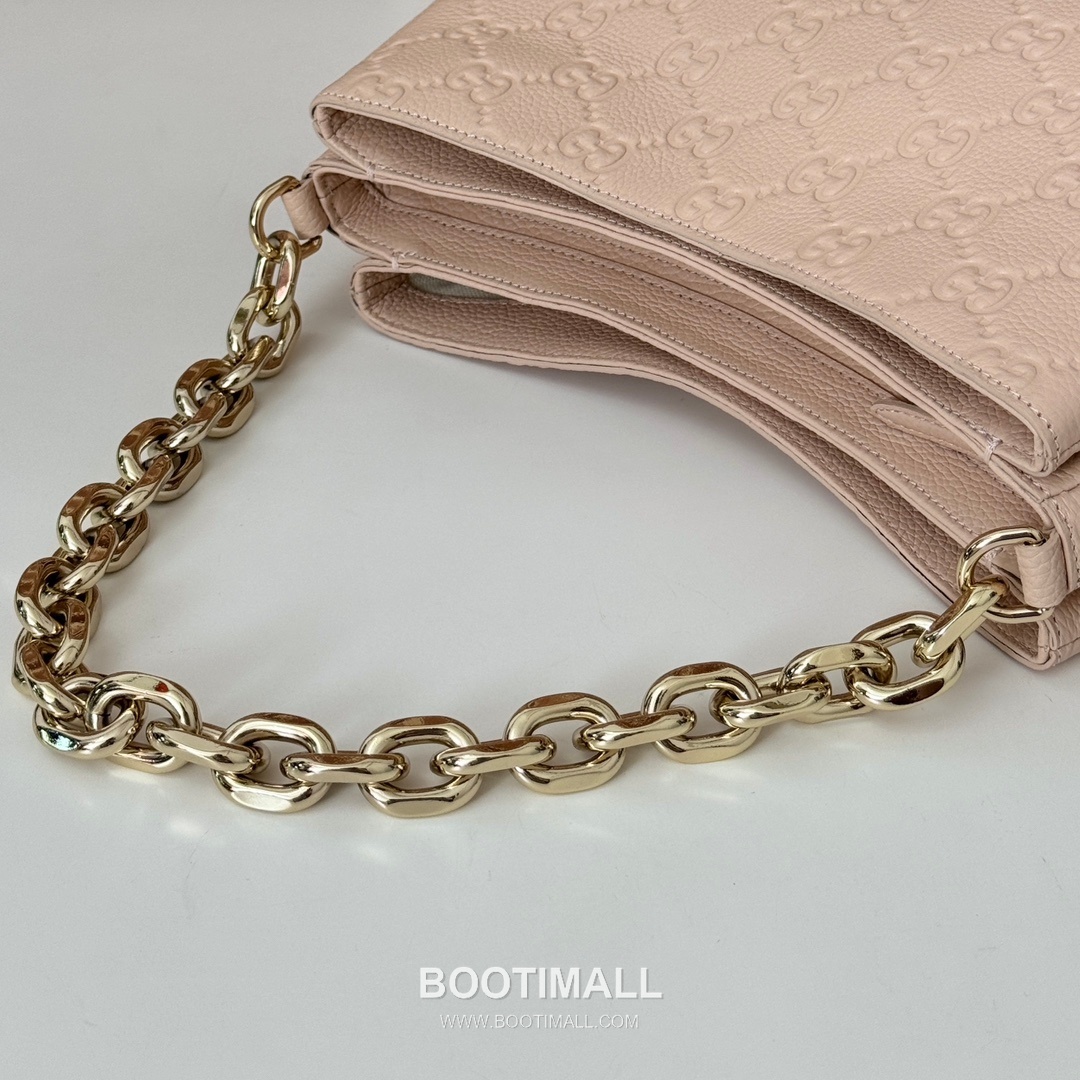 Gucci Pink Grain Leather Shoulder Bag 815263 구찌 핑크 그레인 레더 숄더백 29cm 7