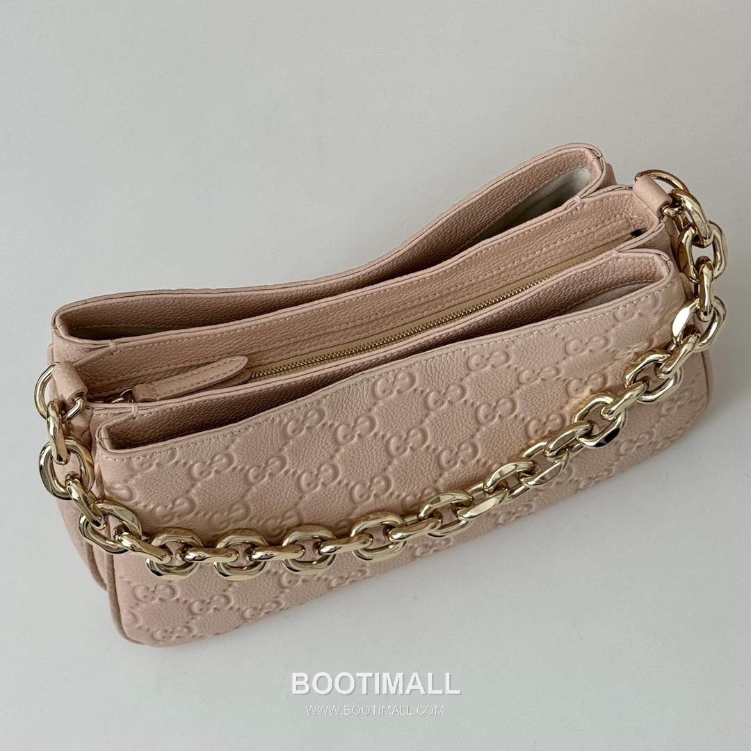 Gucci Pink Grain Leather Shoulder Bag 815263 구찌 핑크 그레인 레더 숄더백 29cm 8