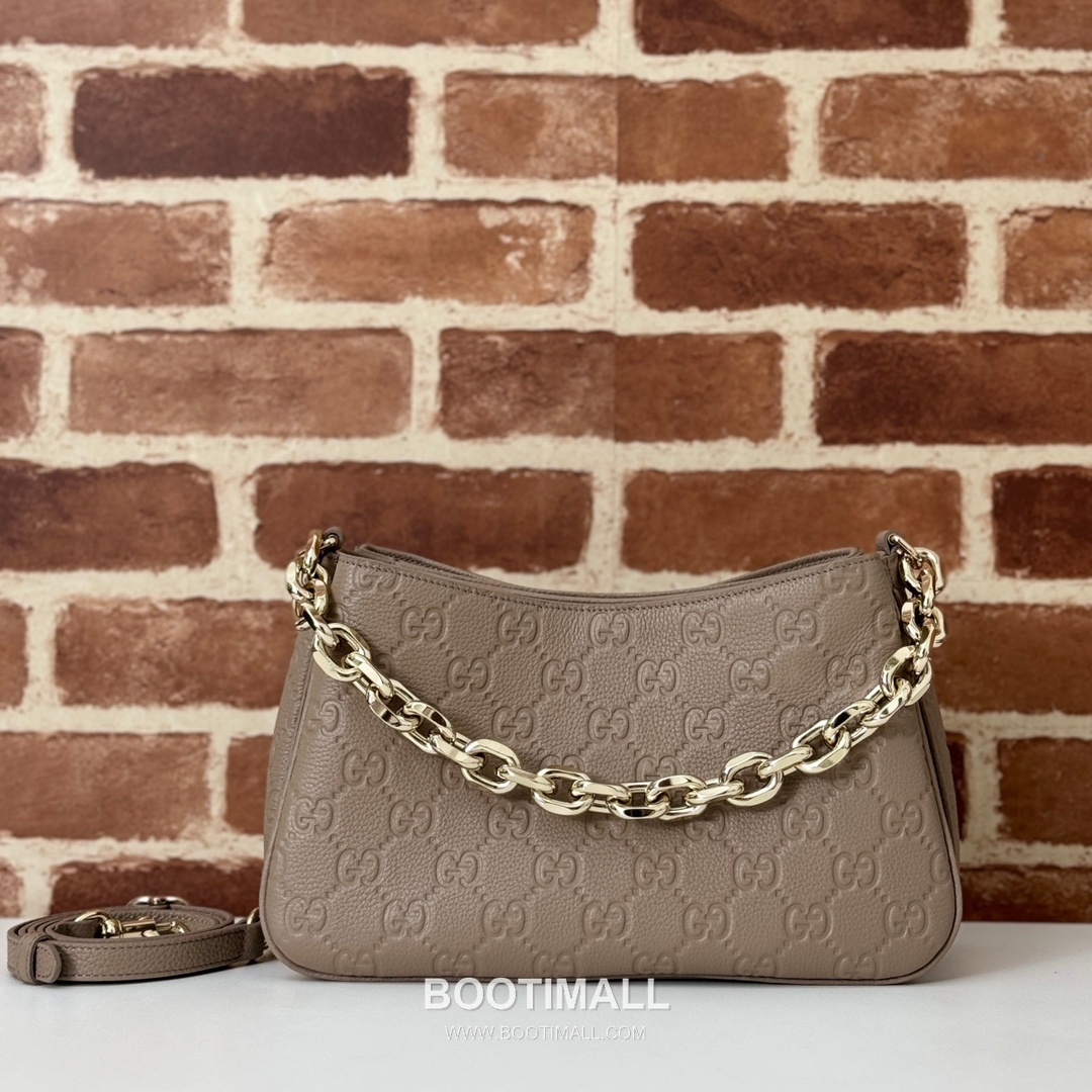 Gucci Pink Grain Leather Shoulder Bag 815263 구찌 핑크 그레인 레더 숄더백 29cm 1