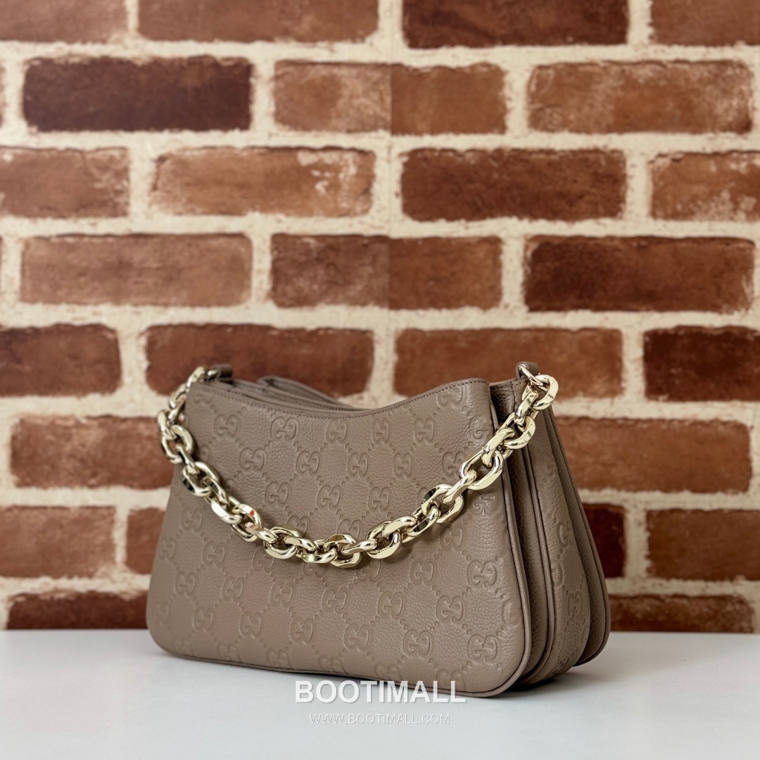 Gucci Pink Grain Leather Shoulder Bag 815263 구찌 핑크 그레인 레더 숄더백 29cm 2