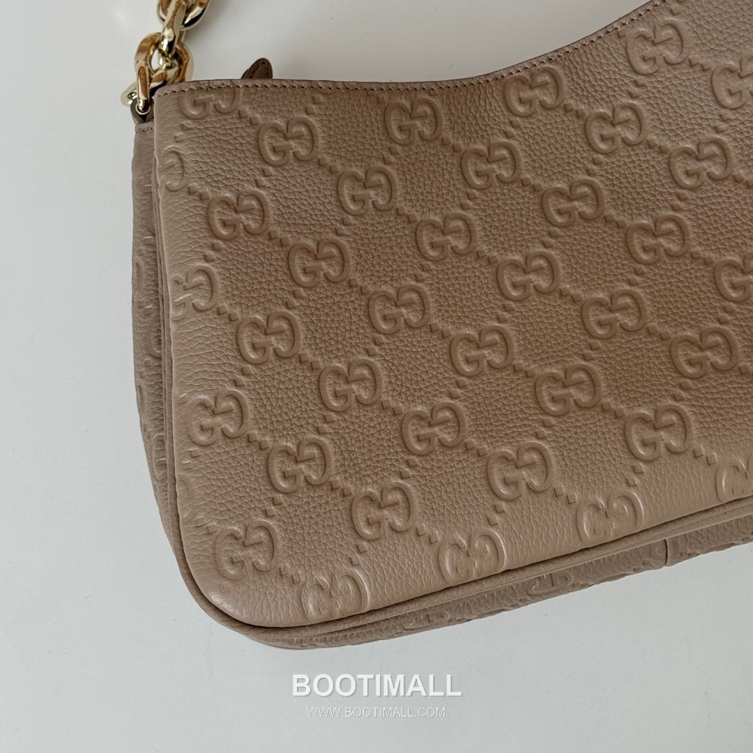 Gucci Pink Grain Leather Shoulder Bag 815263 구찌 핑크 그레인 레더 숄더백 29cm 6