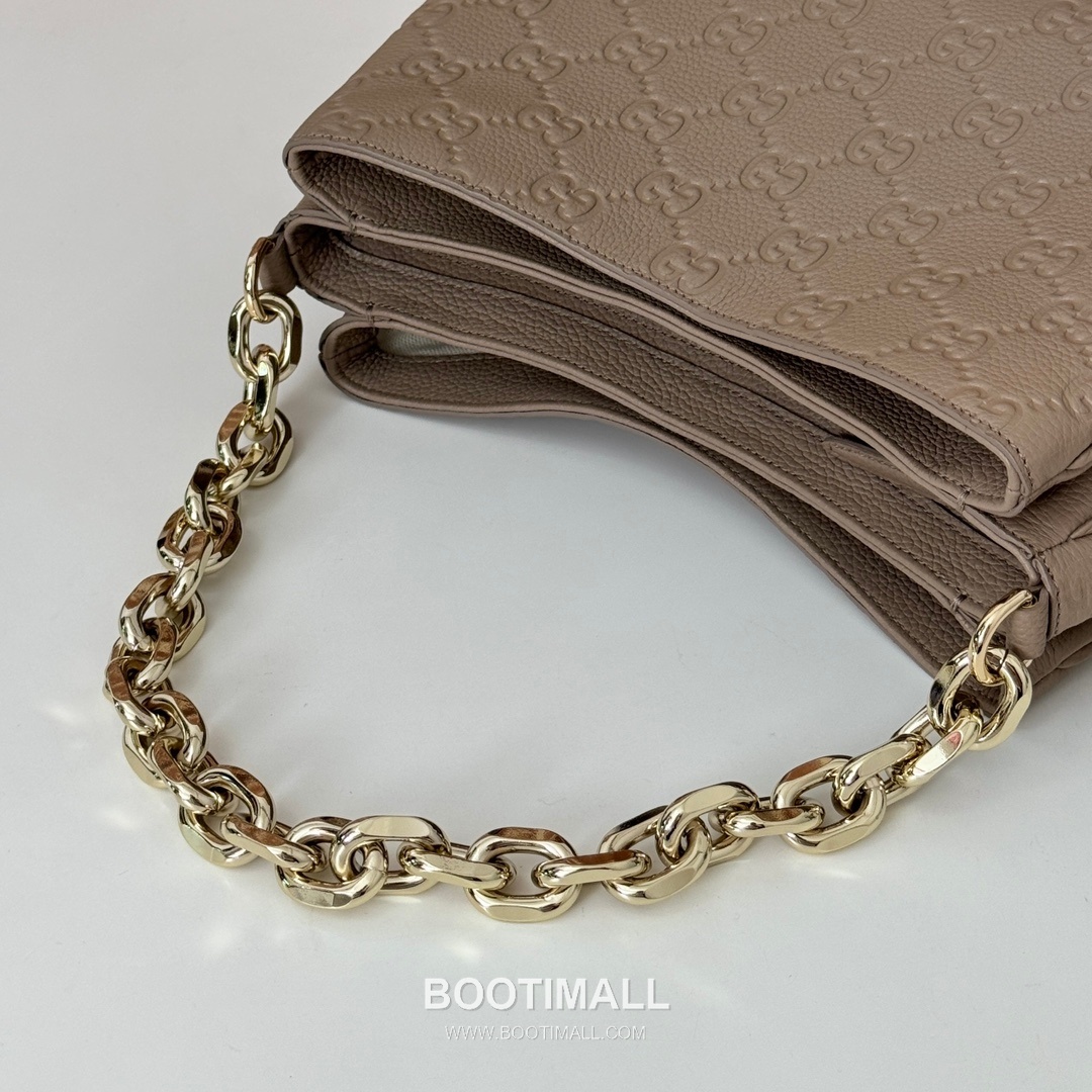 Gucci Pink Grain Leather Shoulder Bag 815263 구찌 핑크 그레인 레더 숄더백 29cm 7