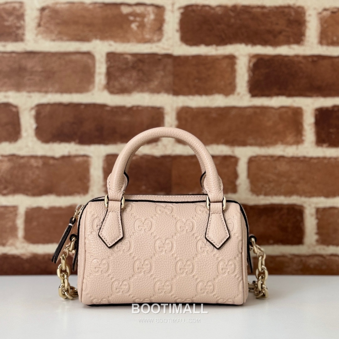 Gucci Pink Grain Leather Mini Top Handle Shoulder Bag 815256 구찌 핑크 그레인 레더 미니 탑핸들 숄더백 16.5cm 1