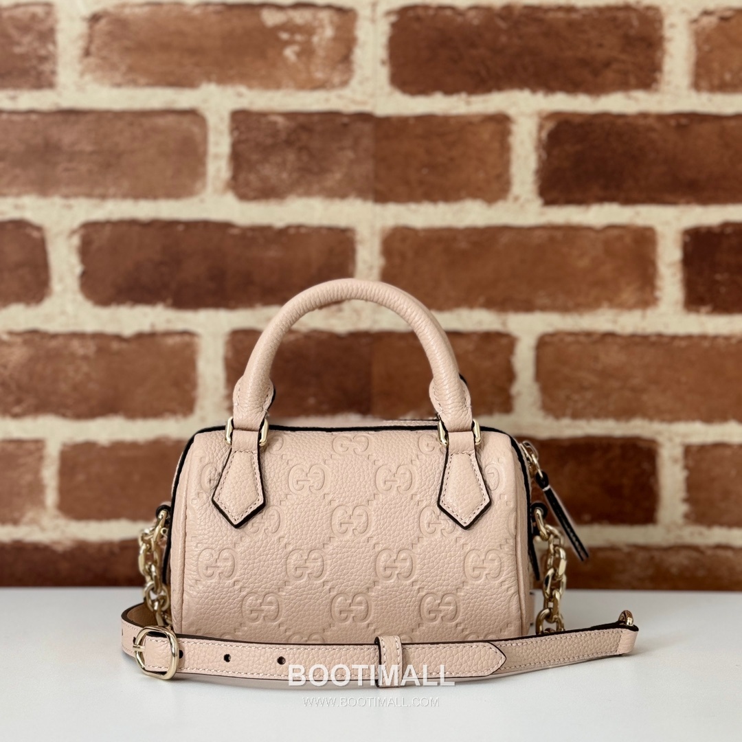 Gucci Pink Grain Leather Mini Top Handle Shoulder Bag 815256 구찌 핑크 그레인 레더 미니 탑핸들 숄더백 16.5cm 3