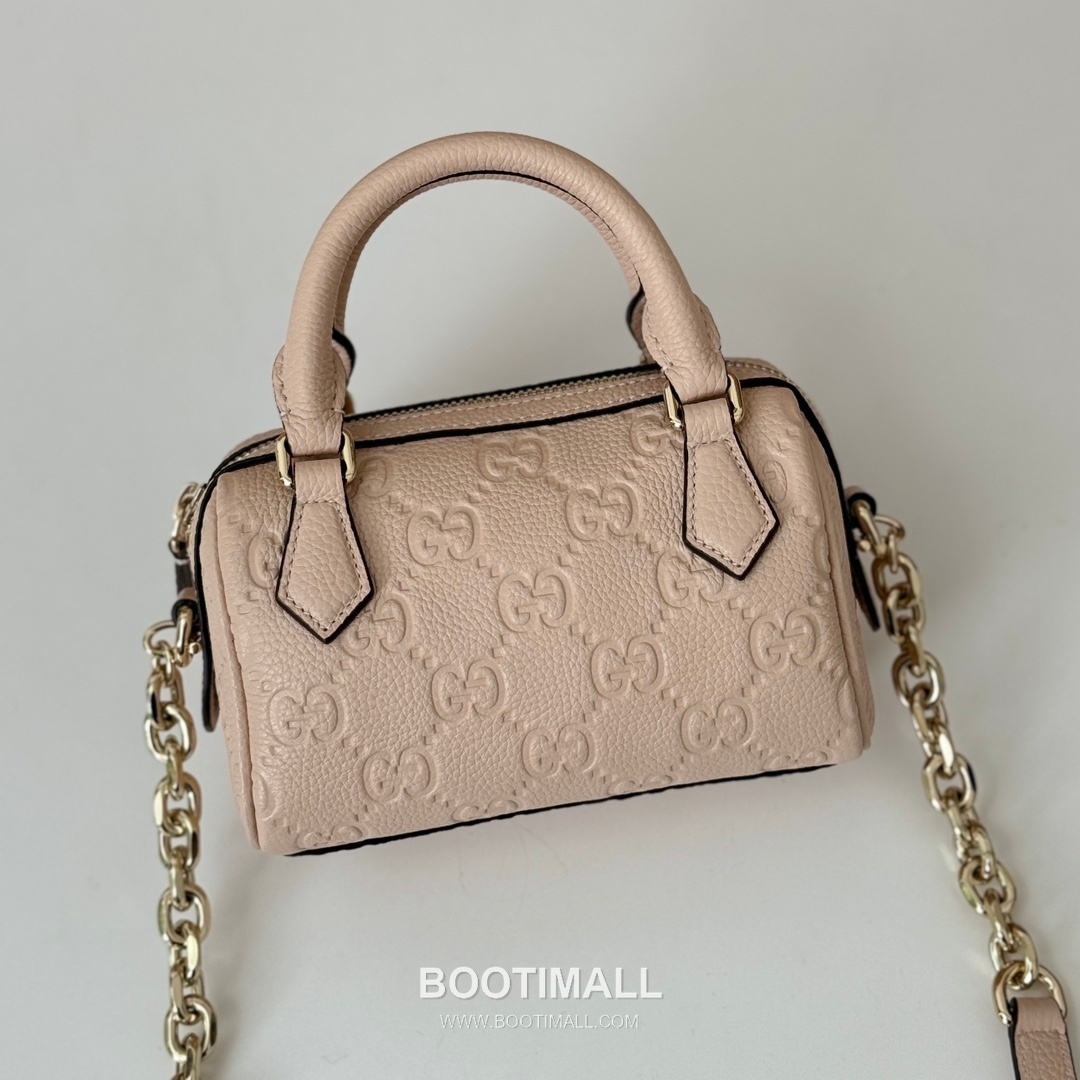 Gucci Pink Grain Leather Mini Top Handle Shoulder Bag 815256 구찌 핑크 그레인 레더 미니 탑핸들 숄더백 16.5cm 5