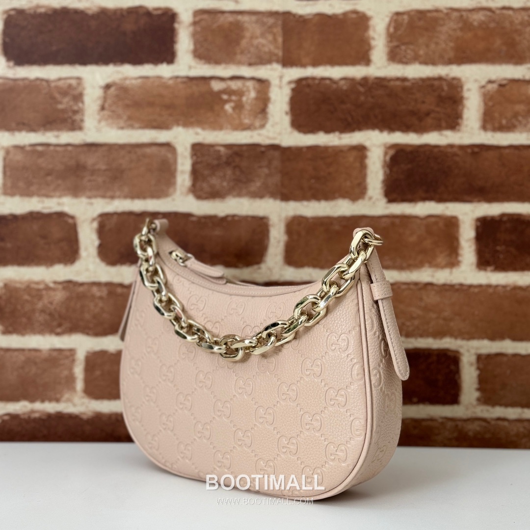 Gucci Pink Grain Leather Shoulder Bag 815409 구찌 핑크 그레인 레더 숄더백 25.5cm 2