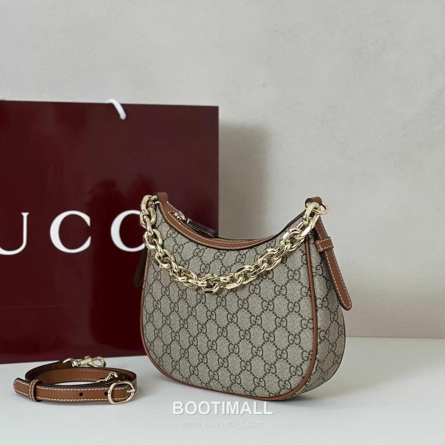 Gucci Brown Smooth Leather Shoulder Bag 815409 구찌 브라운 스무스 레더 숄더백 25.5cm 2