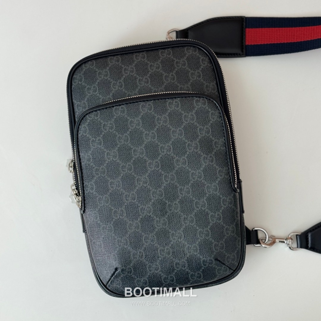 Gucci Black Rubber Leather Mini Crossbody Bag 822073 구찌 블랙 러버 레더 미니 크로스백 17.5cm 4