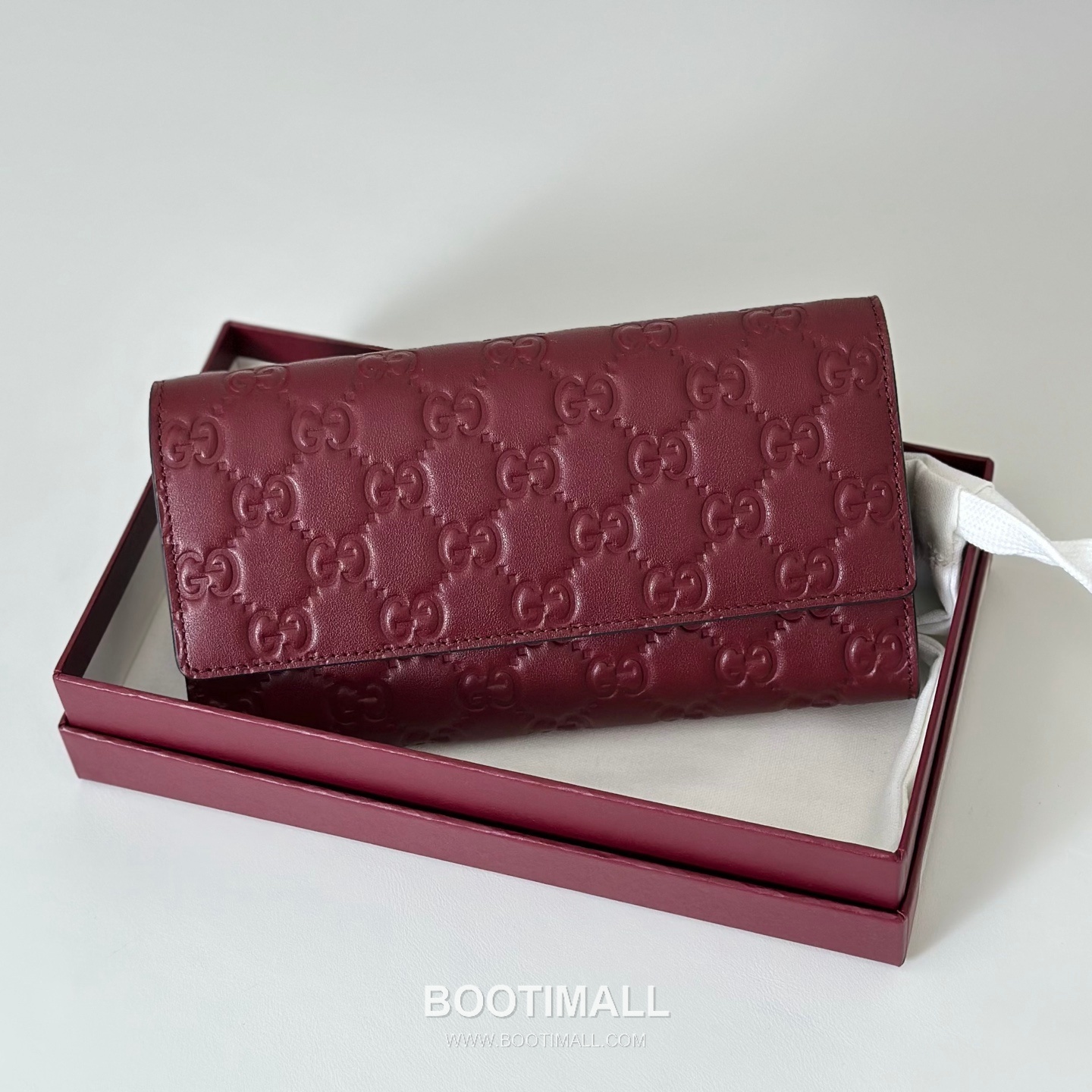 Gucci Burgundy Embossed Leather Clutch Bag 847210 구찌 버건디 엠보싱 레더 클러치백 19.1cm 3