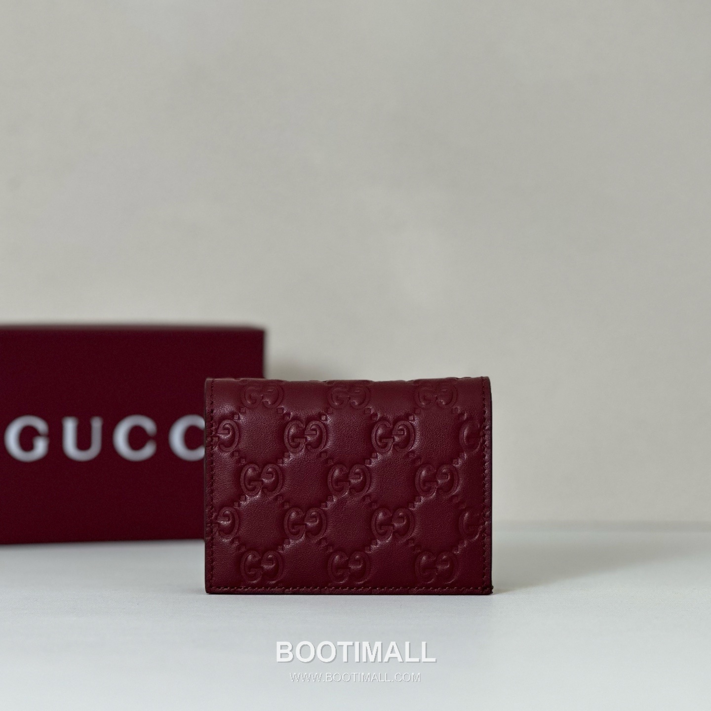 Gucci Burgundy Embossed Leather Mini Wallet 847207 구찌 버건디 엠보싱 레더 미니 지갑 11cm 1