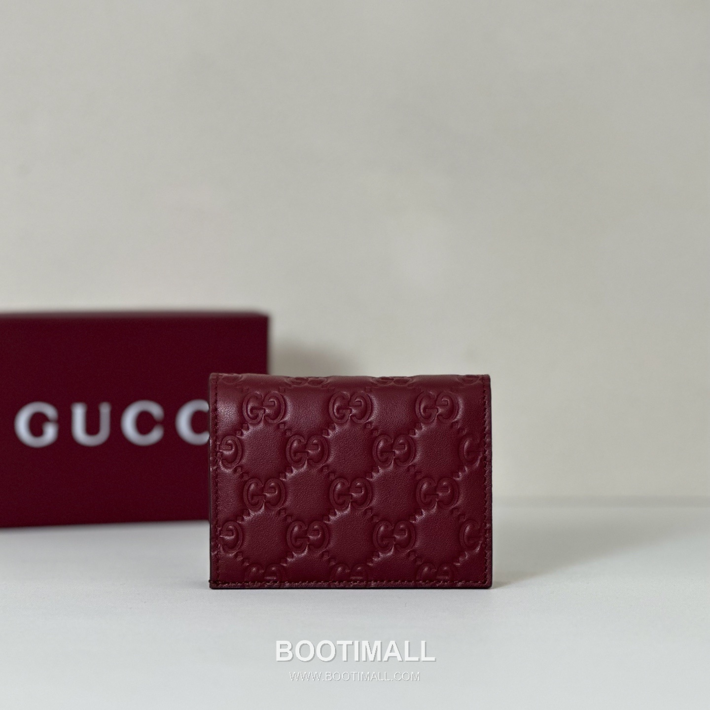 Gucci Burgundy Embossed Leather Mini Wallet 847207 구찌 버건디 엠보싱 레더 미니 지갑 11cm 2