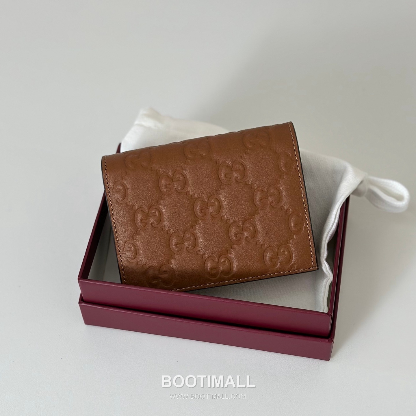 Gucci Burgundy Embossed Leather Mini Wallet 847207 구찌 버건디 엠보싱 레더 미니 지갑 11cm 3