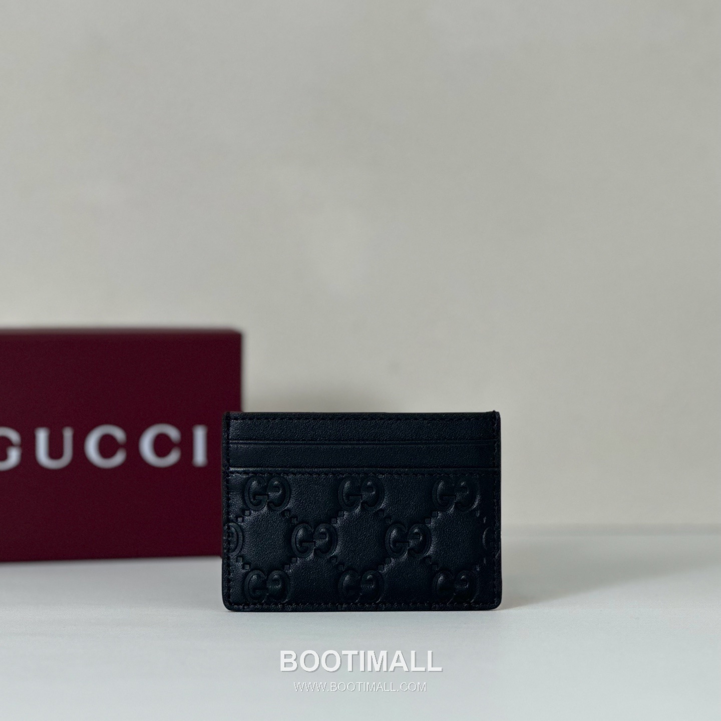 Gucci Black Embossed Leather Card Holder 847204 구찌 블랙 엠보싱 레더 카드지갑 10.2cm 1