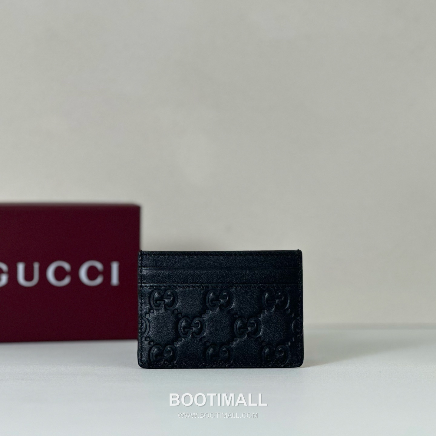Gucci Black Embossed Leather Card Holder 847204 구찌 블랙 엠보싱 레더 카드지갑 10.2cm 2