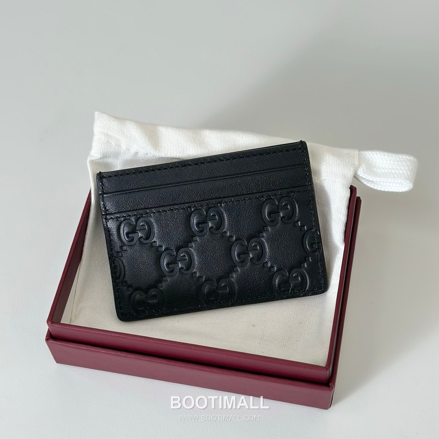 Gucci Black Embossed Leather Card Holder 847204 구찌 블랙 엠보싱 레더 카드지갑 10.2cm 3