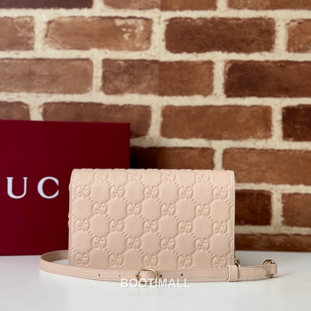 Gucci Pink Grain Leather Shoulder Bag 818705 구찌 핑크 그레인 레더 숄더백 20cm 3