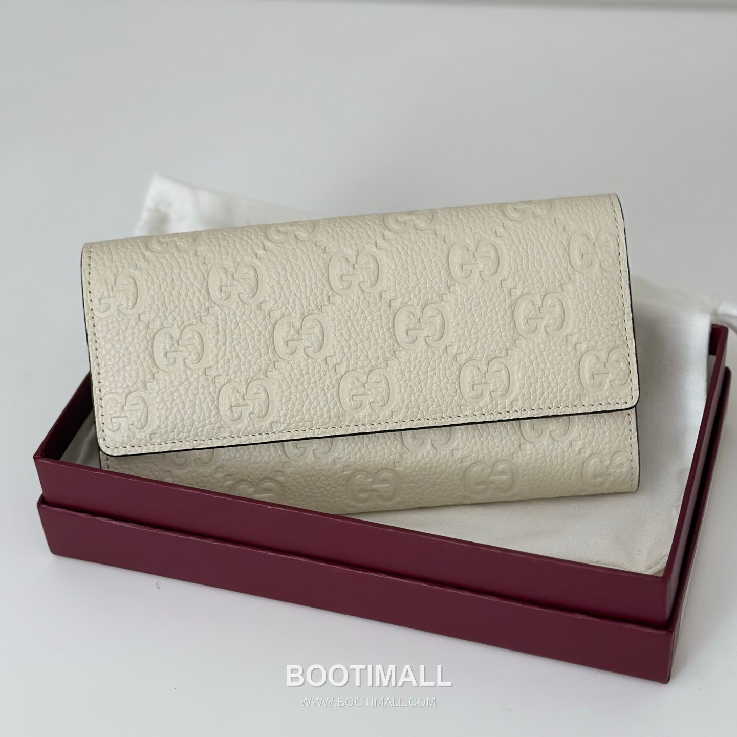 Gucci White Grain Leather Clutch Wallet 815922 구찌 화이트 그레인 레더 클러치 지갑 19cm 3