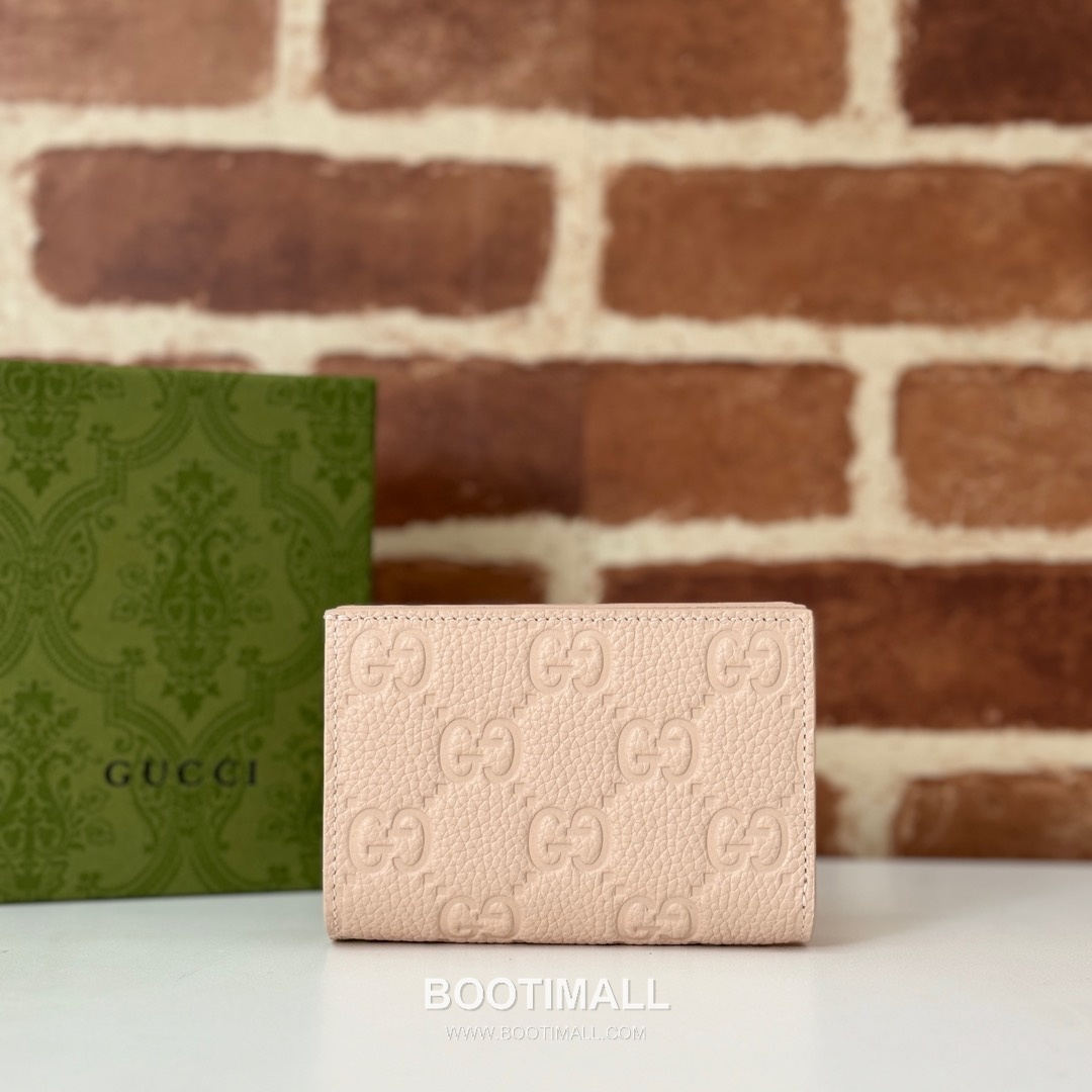 Gucci Pink Grain Leather Mini Wallet 815874 구찌 핑크 그레인 레더 미니 지갑 11.5cm 1