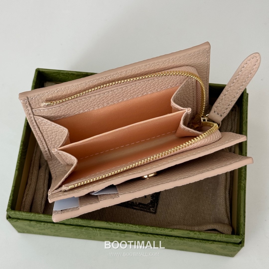 Gucci Pink Grain Leather Mini Wallet 815874 구찌 핑크 그레인 레더 미니 지갑 11.5cm 3