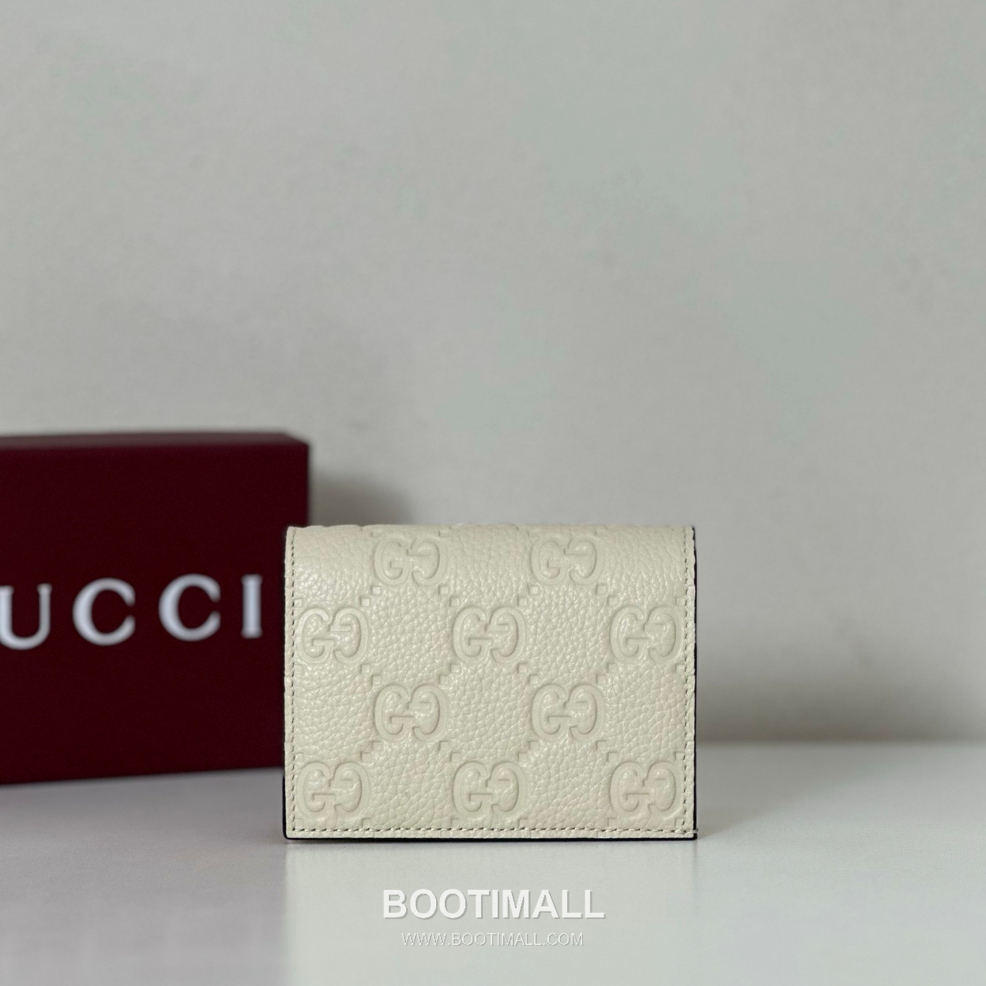 Gucci White Grain Leather Mini Wallet 815901 구찌 화이트 그레인 레더 미니 지갑 11cm 1