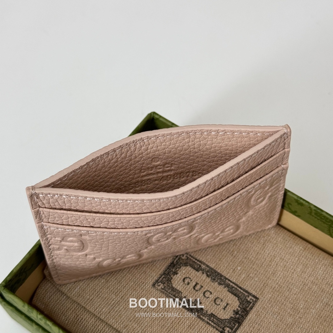 Gucci Pink Grain Leather Card Holder 815883 구찌 핑크 그레인 레더 카드지갑 10cm 4