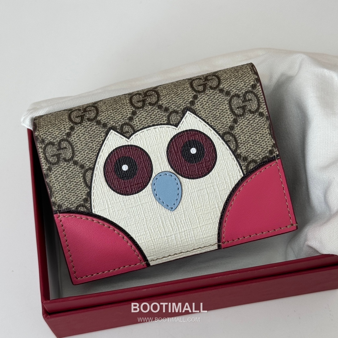Gucci Owl Motif Leather Mini Wallet 818767 구찌 부엉이 모티프 레더 미니 지갑 11cm 3