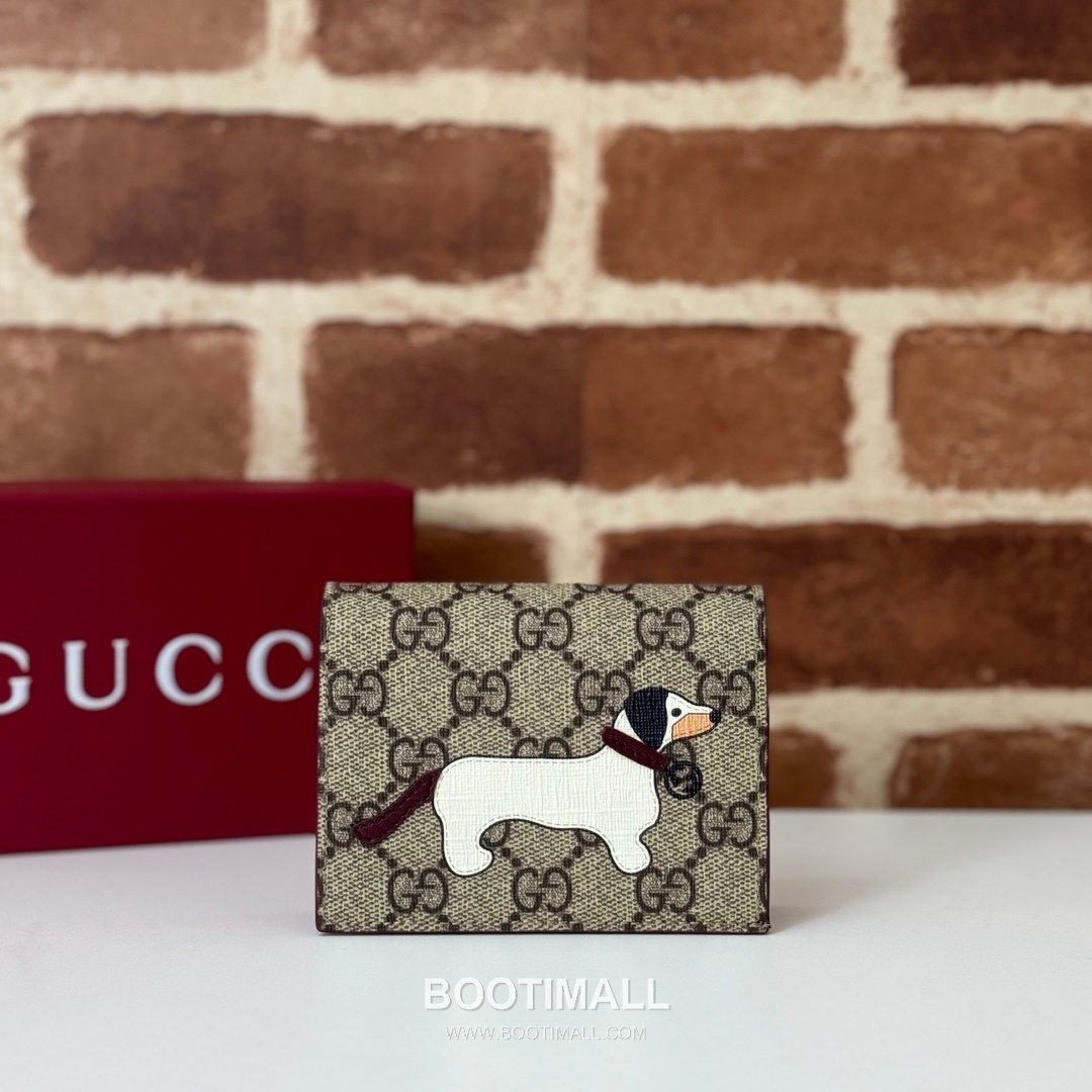 Gucci Dog Motif Leather Mini Wallet 818767 구찌 강아지 모티프 레더 미니 지갑 11cm 1