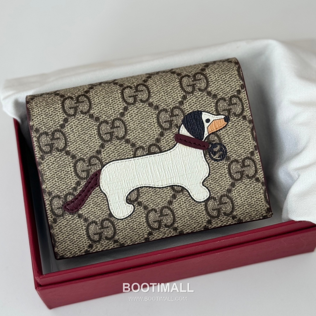 Gucci Dog Motif Leather Mini Wallet 818767 구찌 강아지 모티프 레더 미니 지갑 11cm 3