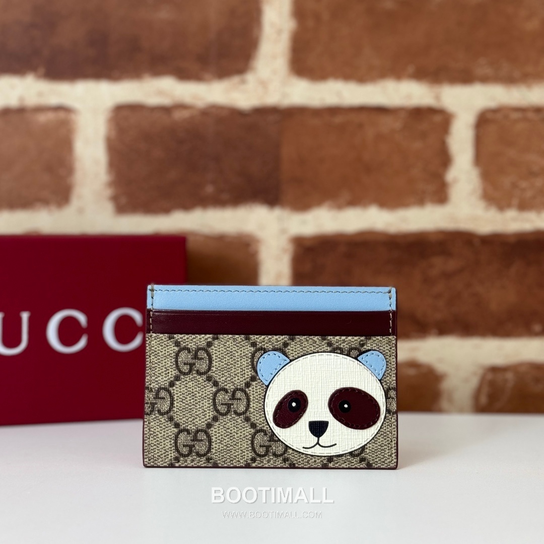 Gucci Raccoon Motif Leather Card Holder 818769 구찌 라쿤 모티프 레더 카드지갑 10cm 1