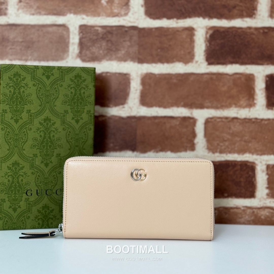 Gucci Light Grey Leather Clutch Wallet 790057 구찌 라이트 그레이 레더 클러치 지갑 19.5cm 1