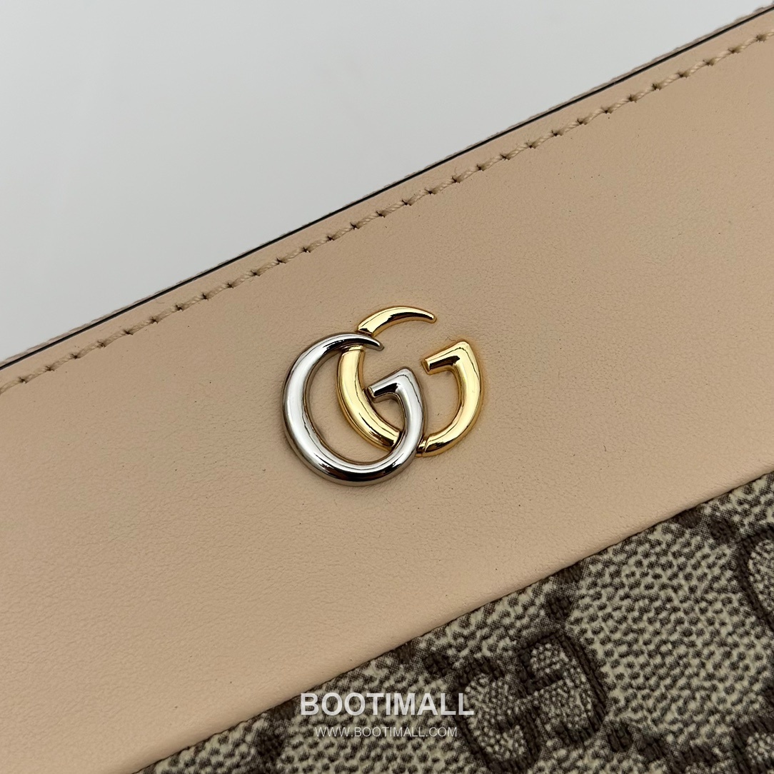 Gucci Brown PVC Light Beige Leather Clutch Wallet 790057 구찌 브라운 PVC 라이트 베이지 레더 클러치 지갑 19.5cm 3