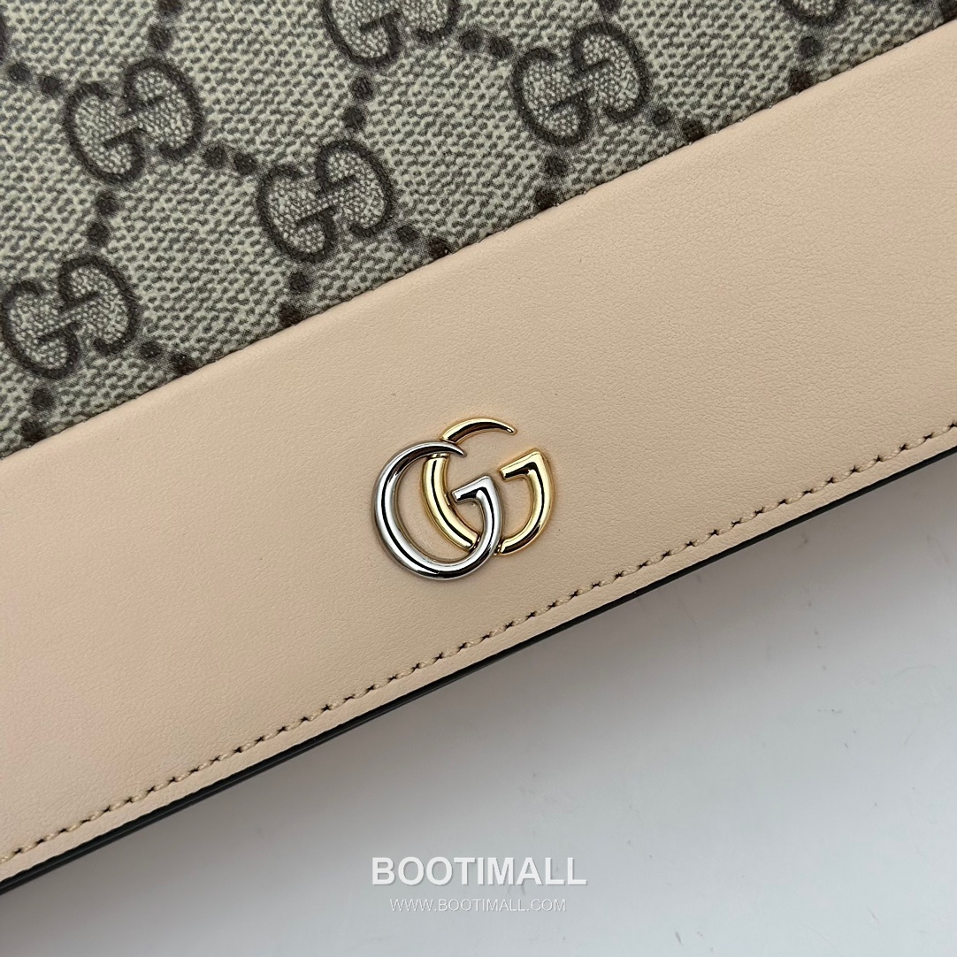 Gucci Brown PVC Light Beige Leather Clutch Wallet 790060 구찌 브라운 PVC 라이트 베이지 레더 클러치 지갑 20cm 4