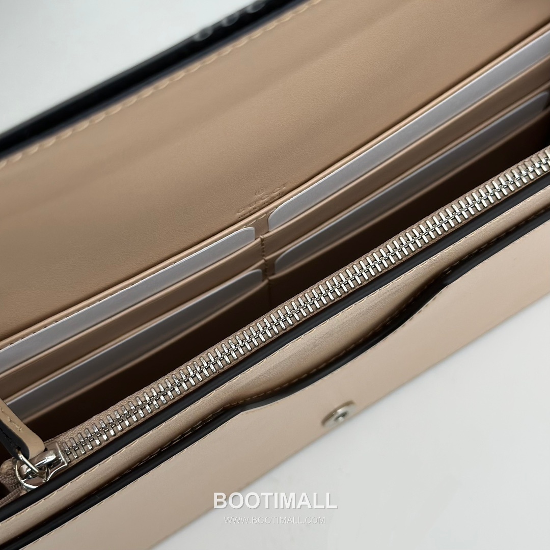 Gucci Brown PVC Light Beige Leather Clutch Wallet 790060 구찌 브라운 PVC 라이트 베이지 레더 클러치 지갑 20cm 6