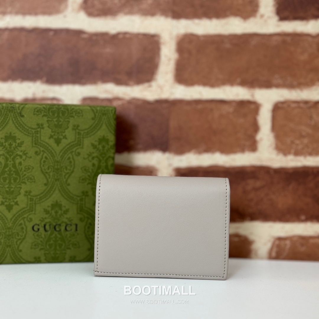 Gucci Light Grey Leather Mini Wallet 790055 구찌 라이트 그레이 레더 미니 지갑 11cm 2